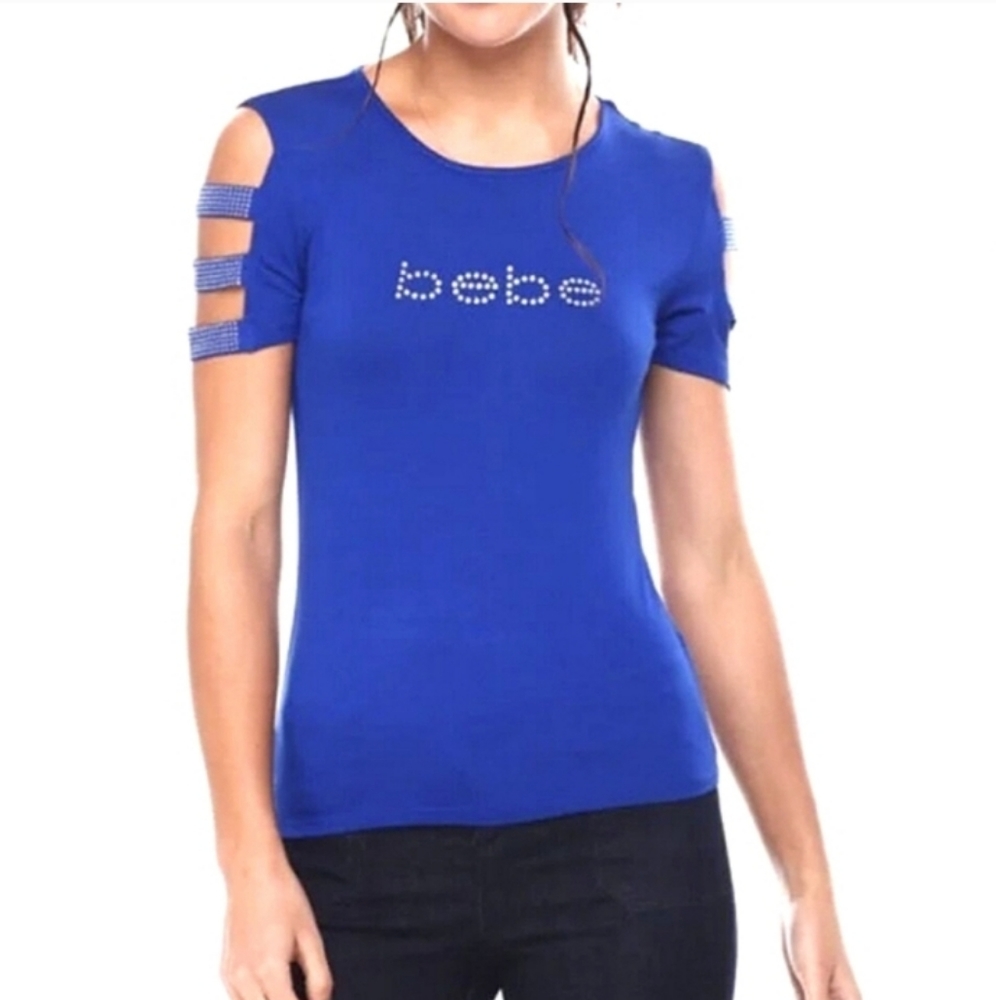 Bebe Cold Shoulder Top - Picture 1 of 3
